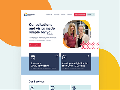 RMIT Medical Hub Landing Page - Conceptual Redesign design homepage landing landing page light mode medical ui design ui ux ui web ux design ux ui web web design web inspiration web inspo web ui website design website inspiration website ui