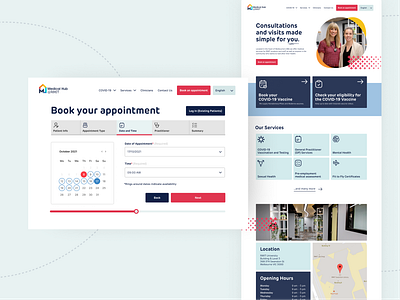 RMIT Medical Hub - Conceptual Redesign clinic design doctor homepage landing landing page medical medical page medicine ui ui design ui ux ux ux design ux ui web design website website design