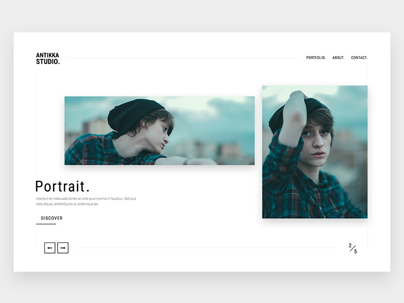 Antikka Photography minimalistic portfolio classy design clean simple photography website web minimal