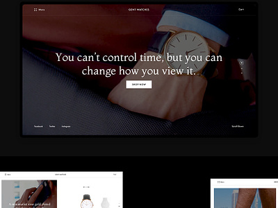 Gent Watches animation clean design interaction minimal simple ui ux watches web website