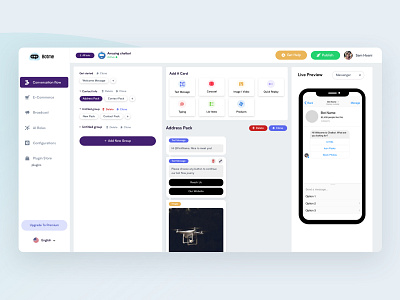 BotMe - Conversational Bot Builder bot dashboad design product ui ux