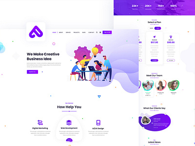 Arun-Digital Business Agency Web Landing Page agency landing page app design branding corporate web page design design digital web agency ecommerce website design food shop mobile design mobile ui one page photoshop ui ui ux web uidesign ux web design web landing page website