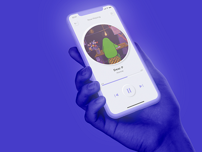 Music Player - Mobile App blue clay mobile app mobile app design music app music player neumorphism ui uiux ux