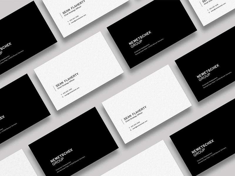 Nemetschek Group Rebrand before and after behance branding business card cid graphic design graphic designer in house design letterhead print rebrand
