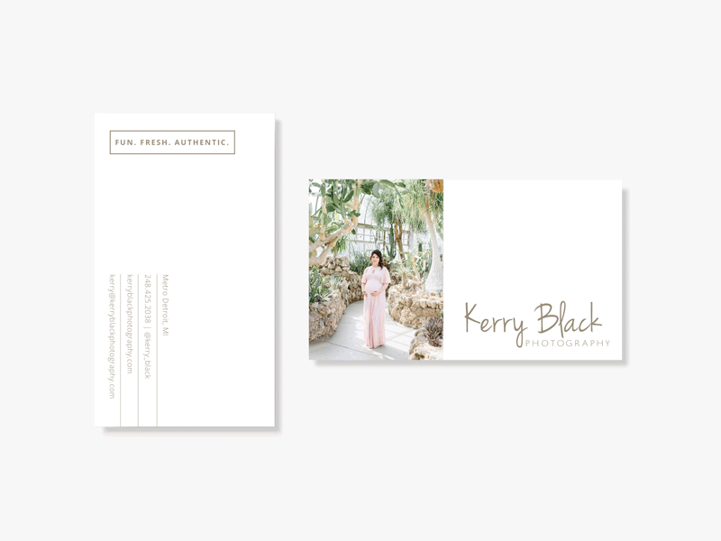 Kerry Black Photography Business Cards animated gif branding business card minimal photographer simple white