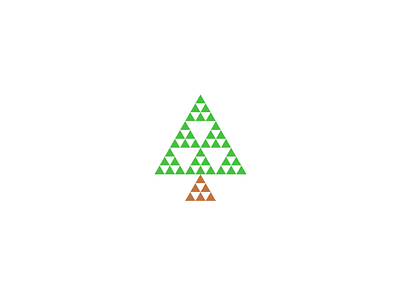 Tree Logo Design brown graphic green illustration logo shapes triangle white