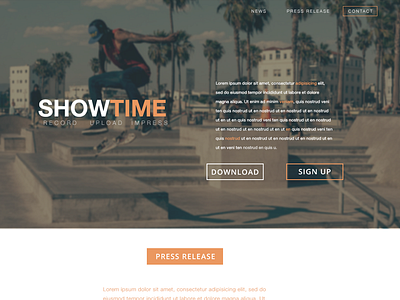 Show Time Web Design app onepage web webdesign website websitedesign
