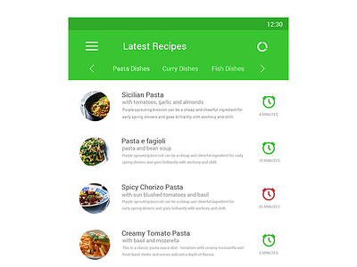 Recipe Android App android androidl lollipop
