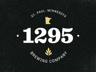 1295 Brewing Co. beer branding design typography