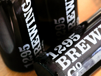 1295 Brewing Co. beer drunk package design typography