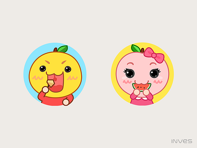 fruit icon 03 cute emoji emojis fruits icon lovely orange peach