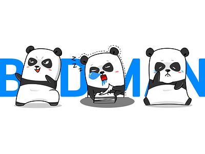 a panda called Bedman animal cute design illustration lovely panda