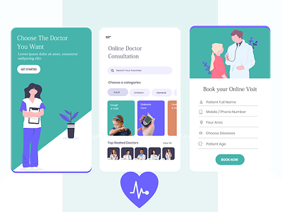 Doctor Consultation App consultation doctor app doctors ui