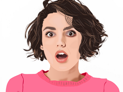 Vector Lady Shock Portrait designs, themes, templates and downloadable ...