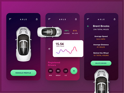 Weekly UI Challenge - Week 2 after affects animation app auto concept daily ui challenge profile prototype settings weekly ui challenge