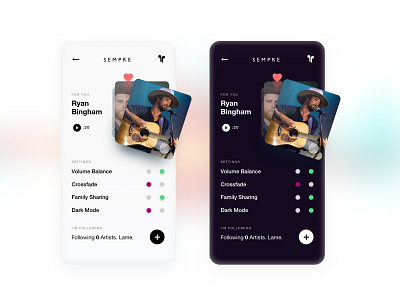 Weekly UI Challenge - Week 2 audio clean ios minimalist mobile music app my profile profile settings