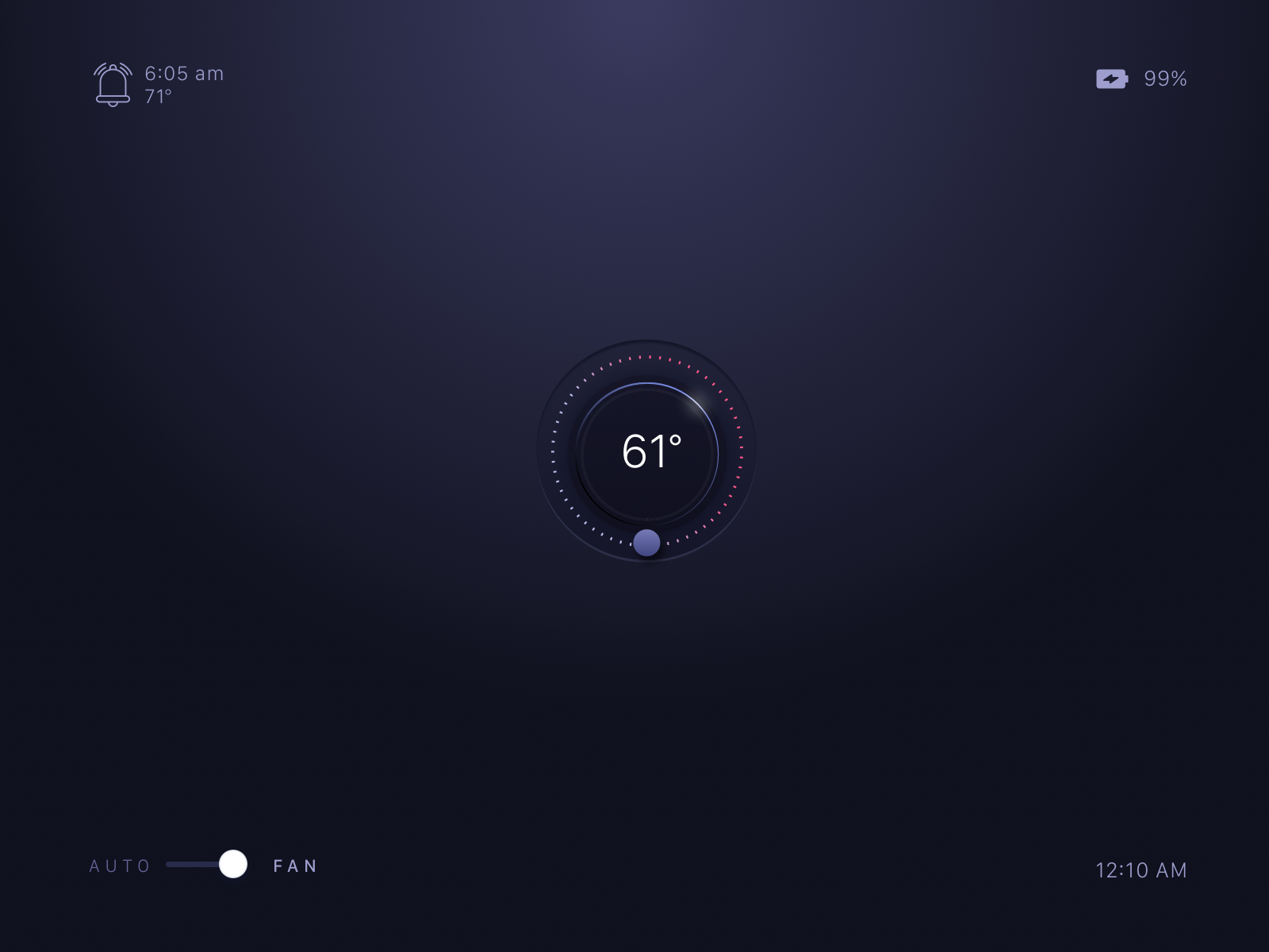 Digital thermostat by Benjamin Daly on Dribbble