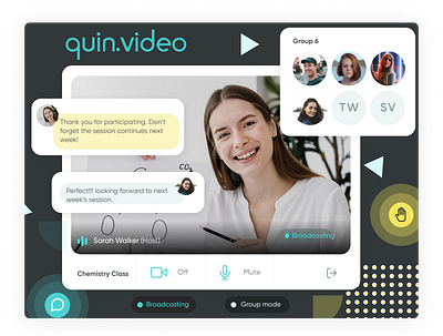 Quin Video ui uiux video web design webrtc