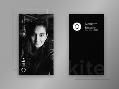 I Card | Kite black branding card card design cards design cards ui classy clean corporate branding corporate business card design i card ui vector