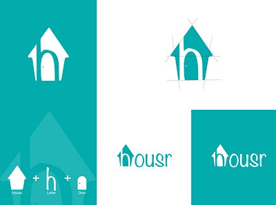 Logo | Housr branding classy clean design door house house logo housr lettermark logo logo design logodesign logos logotype rent ui vector