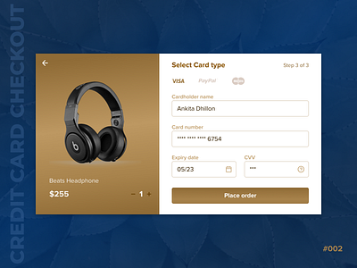 Credit Card Checkout | Beats Headphone