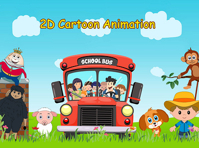 2D Cartoon Animation animation 2d cartoon animation cartoon illustration character animation educational video nursery video rhyme