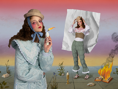 Clairvoyant 03 collage editorial fashion illustration surreal