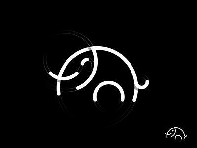 Elephant design elephant grid identity illustration logo logotype mark symbol