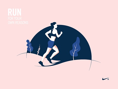 Runner character illustration nike runner