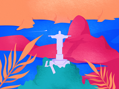 Brazil brazil colors illustration jesus ocean rio