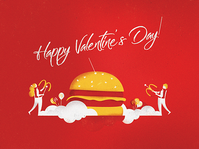 Mc Valentine arrows balloons burger mcdonalds valentines