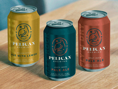 Pelican Brewing beer can beer label branding design illustration logodesign packaging packagingdesign pale pelican