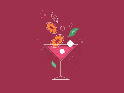 Cocktail abstract alcohol cocktail drink flat illustration vector
