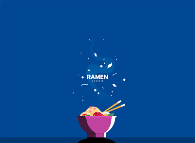 Ramen design flat food illustration japan noodle ramen vector