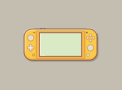 Nintendo Switch Lite console design flat game illustration lineart nintendo portable switch vector