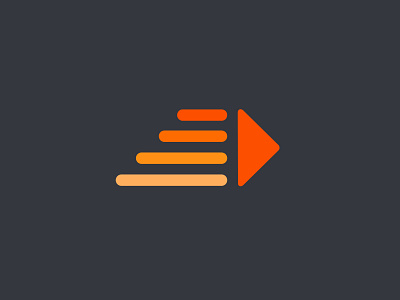 Accelerant Logomark bold branding clean contrast design energy logomark orange simple