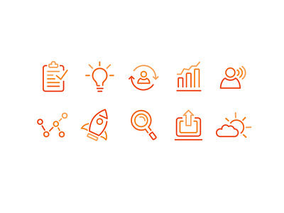 Business Icons colorful icon set ui vector