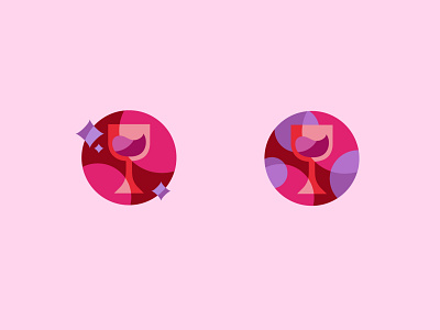 Wine Icons beverages burgundy icons illustrations pink purple round wine
