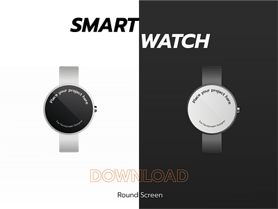 Smart Watch: Round Screen Mockup