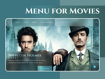 Menu for Movies application blur blurred button button design buttons design icons movie movie app movie poster movies app search text tv tv app typogaphy typography art ui