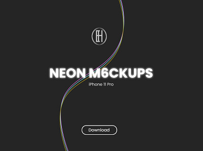 Neon M6ckups ios mobile mobileui mockup modern neon ui