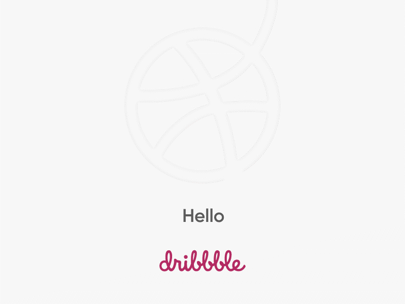 Dribbble Hello (Hell o) animation branding design dribbble invite dribbblehello illustration logo minimal ui web