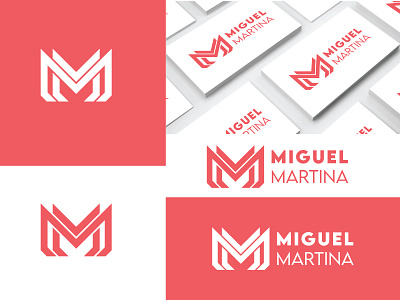 MM letter logo design,flat minimal