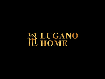 LUGANO HOME | LUXURY HOME | ELEGANT HOME | Real Estate agency branding design building customtype elegant design golden logo home luganohome luganohome properties realestate realtor logo website