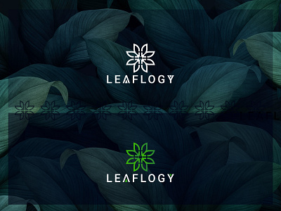 leaflogy Logo Design badge branding branding design fresh gredient green logo icon identity illustration leaf leaflogy leafs logo mark nature logo start symbol ui ux vector