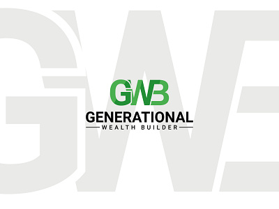 Generational Wealth Builder logo app branding flat graphicdesign gredient gwb icon illustration logo logo mark minimal modern typogaphy ui unique ux vector