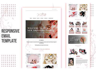 Best 2021 Cosmetics MailChimp Email Template Design.