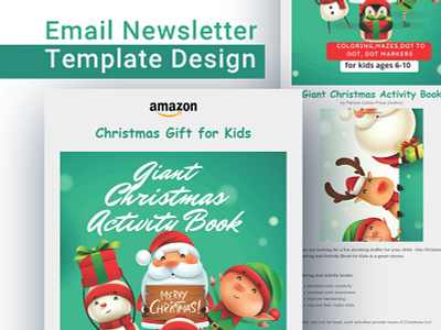 Christmas Email Newsletter Template Design 2021-22 2022 amazon branding christmas colorful designer email email design email marketing email newsletter email template fresh graphic design happy new year klaviyo mailchimp newsletter ui ux web design