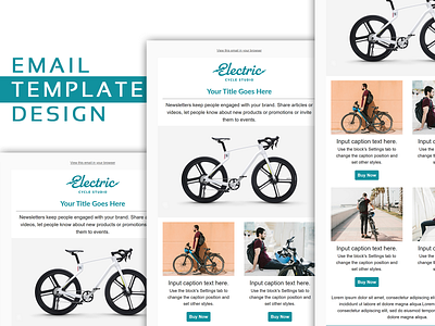 Cycle Studio Email Template Design (MailChimp) 2022. bike branding buy colorful cycle cycling designer email email design fashion fresh graphicdesign model newsletter sell style template ui ux web design