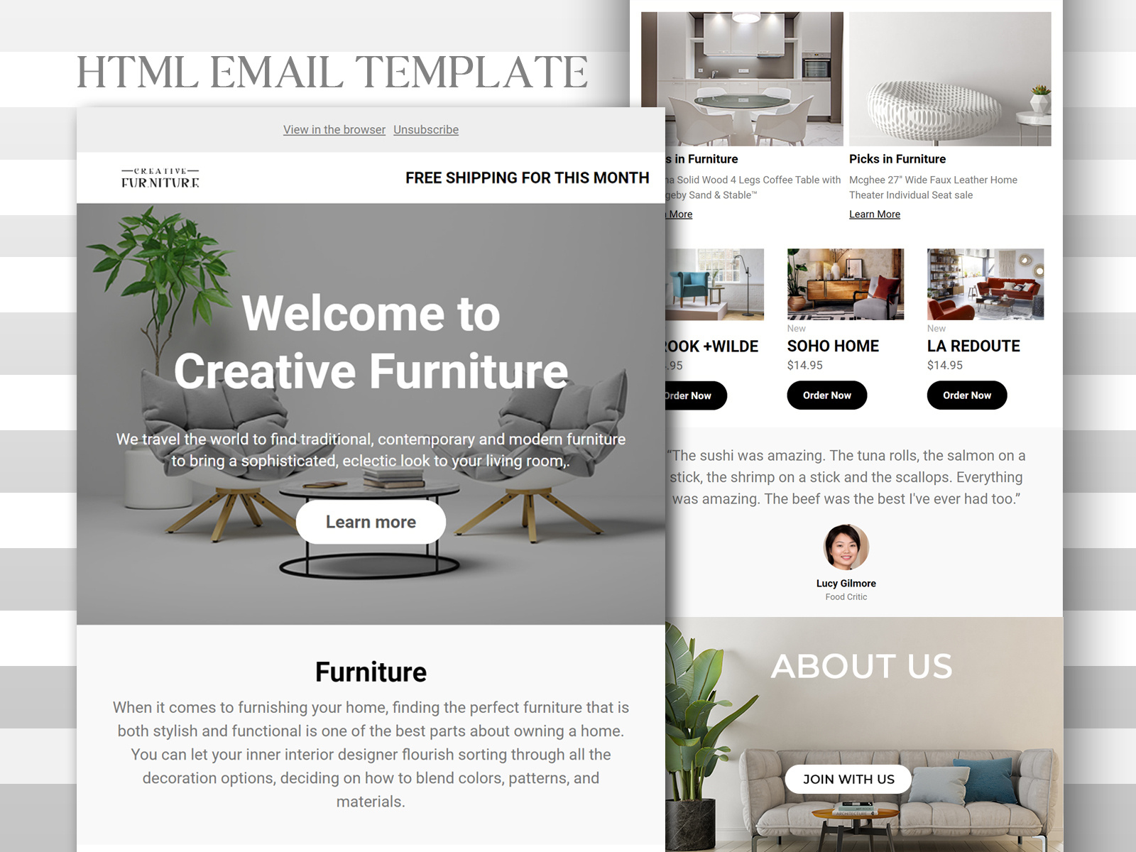 Fully Mobile Responsive HTML Email Template by Belal Ahmed on Dribbble